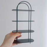Miniature Metal Arched Display Shelf in black | Dollhouse Handmade Miniature
