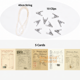 Miniature Photo String with Clips & Posters | Dollhouse Miniature Shop