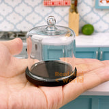 Miniature Glass Cake Dome (Black) | EASY BAKE Tiny Baking Shop