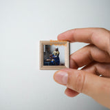 Quadro in miniatura personalizzato con cornice in legno, da appoggio.