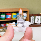 Miniature Bear Candle – Tiny Real Flame (Actually Works!) dollhouse miniature shop