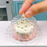 Miniature Glass Cake Dome + Plate Set | EASYBAKE Tiny Baking Shop