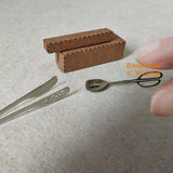 Miniature Stainless Steel Tongs | Tiny Food Cooking Shop