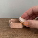 Miniature Oval Wooden Storage Box with Lid | Dollhouse Miniature Shop