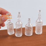 Miniature Wine Bottle Set transparent| Miniature Kitchen Shop