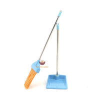 Miniature Real Broom & Shovel Set in blue | Mini Cooking Shop