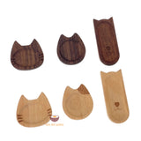 Miniature 1:12 Scale Wooden Kawaii Kitten Plate | Mini Cooking Shop