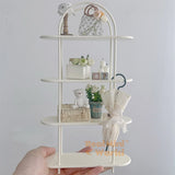 Miniature White Metal Arched Display Shelf | Dollhouse Handmade Miniature