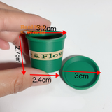 Miniature Green Flower Pot with Saucer