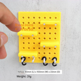 Miniature Yellow Pegboard Set 1:12 Scale | Dollhouse Miniature Shop