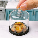 Miniature Glass Cake Dome (Black) | EASY BAKE Tiny Baking Shop