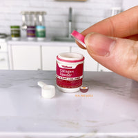 Miniature Real Collagen Powder Container + Scoop (powder not included)
