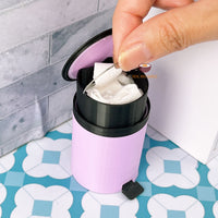 Miniature Real Trash Can in Pink | Miniature Cooking Shop