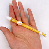 Miniature REAL Flute (Yellow) | Dollhouse Miniature Shop