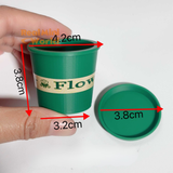 Miniature Green Flower Pot with Saucer