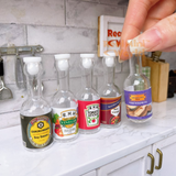Mini Real Kitchen Cooking Sauce Bottle set: cook tiny edible food | Mini Cooking Shop
