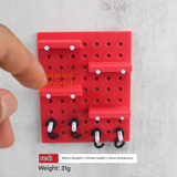 Miniature red Pegboard Set 1:12 Scale | Dollhouse Miniature Shop