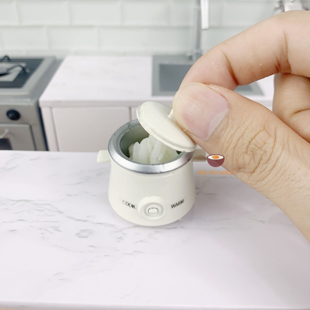 Miniature Real Working Rice Cooker in White | Mini Cooking Store – Real ...