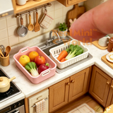 Miniature Kitchen Fruit & Vegetable Washing Basket | Mini Cooking Shop