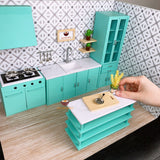 Custom Your Own Miniature kitchen set (include real stove, sink, furniture, and cookwares to cook tiny food)