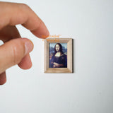 Quadro in miniatura personalizzato con cornice in legno, da appoggio.