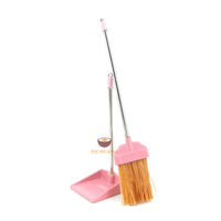 Miniature Real Broom & Shovel Set in pink | Mini Cooking Shop