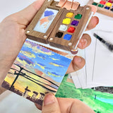 Miniature Real Painting Wooden Palette