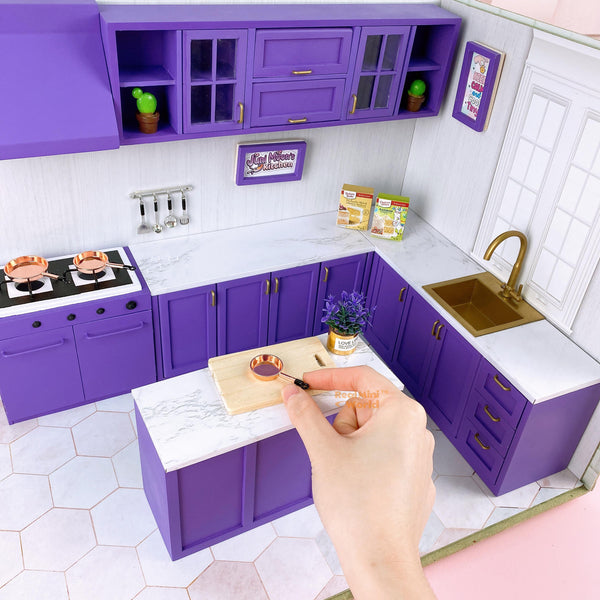 CUSTOM Mini Cooking REAL Kitchen Set (include real stove, sink, cabinet ...