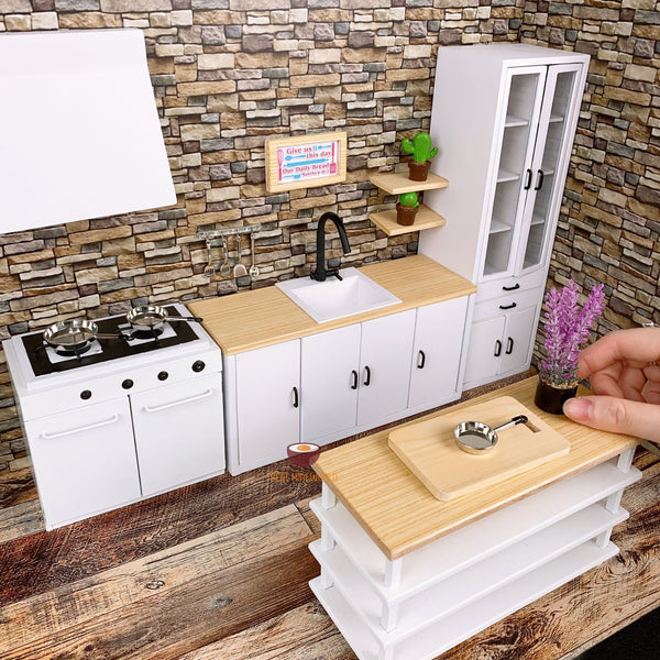Miniature REAL COOKING kitchen set (real stove, sink, cookwares) – Real ...
