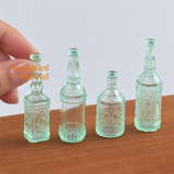 Miniature Wine Bottle Set green color| Miniature Kitchen Shop