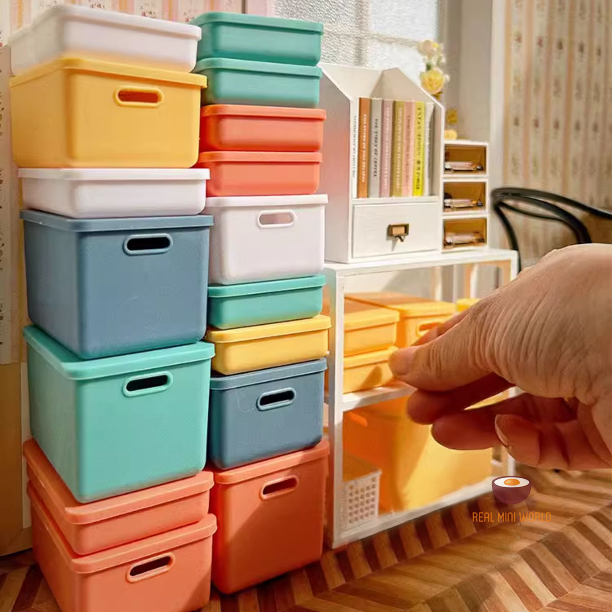 Mini Storage Kit Miniature REAL Storage Box Set | Miniature Dollhouse Shop – Real Mini World