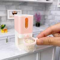 Miniature REAL Rice Grains Dispenser in Candy Pink | Mini Cooking Kitchen Shop