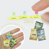 Miniature Potato Chip Bags + Clips Set | Mini Cooking Shop