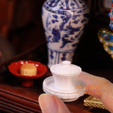 Vintage Style Lotus Pattern Miniature Teacup Set | Mini Cooking Shop