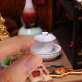 Vintage Style Lotus Pattern Miniature Teacup Set | Mini Cooking Shop