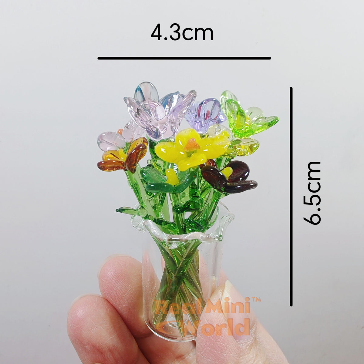 Miniature Handmade Glass Flower Set Handmade Dollhouse Miniature Shop Miniature handmade glass flower set handmade dollhouse miniature shop
