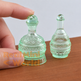 Miniature Wine green Bottle Set | Mini Cooking Kitchen Shop