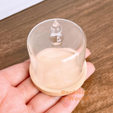 Miniature Cake Dome + Pale Wood Plate