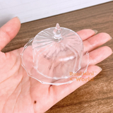 Miniature Glass Cake Dome + Plate Set