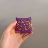 Miniature Halloween purple pumpkin couch Pillows – Cushion Set for Dollhouse Decor