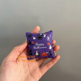Miniature Halloween purple spider web ghost couch Pillows – Cushion Set for Dollhouse Decor