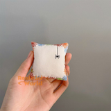 Miniature Halloween white spider web couch Pillows – Cushion Set for Dollhouse Decor