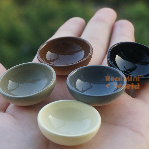 Miniature Ombre Ceramic Bowls | Tiny Food Cooking Shop 🤏