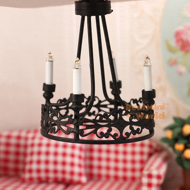 Wedhapy Miniature Dollhouse Lights Dollhouse Chandelier 1