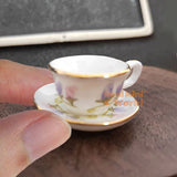 Miniature British Inspired Teacup + Plate Set ｜Mini Food Cooking Shop