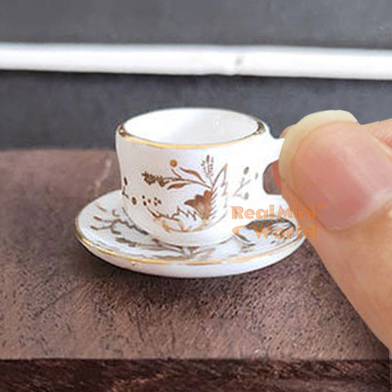 Miniature British Inspired Teacup + Plate Set |Mini Food Cooking Shop ...