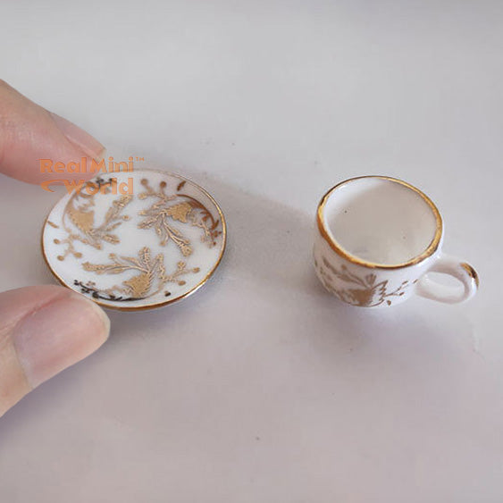 Miniature British Inspired Teacup + Plate Set |Mini Food Cooking Shop ...