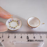 Miniature British Inspired Teacup + Plate Set ｜Mini Food Cooking Shop