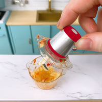 Miniature REAL Food Processor in Scarlet Red | Tiny Food Cooking