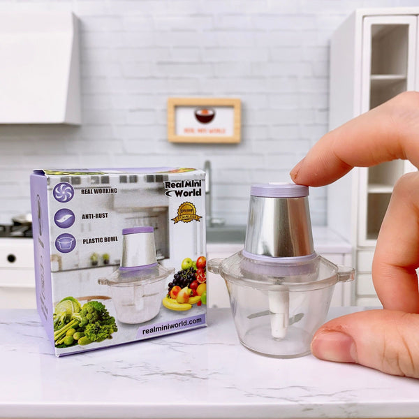 Miniature REAL Food Processor in Pastel Purple | Tiny Food Cooking Shop